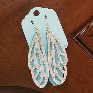 Dragonfly Faux Leather Earrings